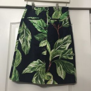 Ann Taylor Navy Tree Pattern Size 0P Skirt